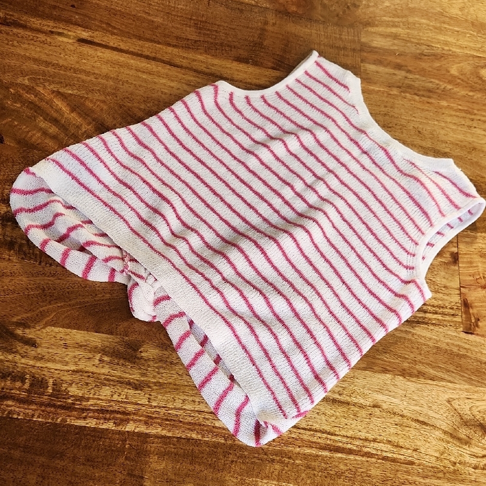 {Splendid} Sweater Knit Tank Top Red Stripes  (Small) - Picture 5 of 6
